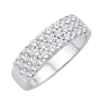 14 Karat White Gold 1.00 Carat Diamonds Classic Ladies Band-0725252-WG