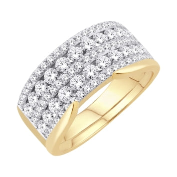 14 Karat Yellow Gold 1.50 Carat Diamonds Classic Ladies Band-0725256-YG