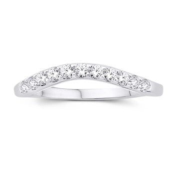 14 Karat White Gold 0.20 Carat Diamonds Classic Ladies Band-0725334-WG