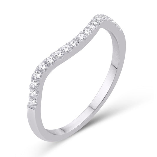 14 Karat White Gold 0.25 Carat Diamonds Classic Ladies Band-0725336-WG