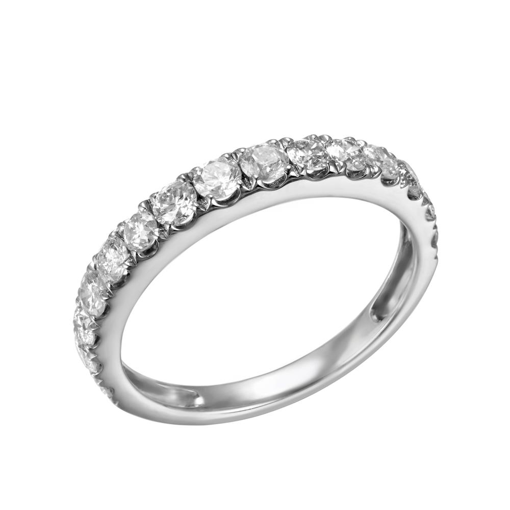 10 Karat White Gold 1.00 Carat Diamonds Classic Ladies Band-0725607-WG
