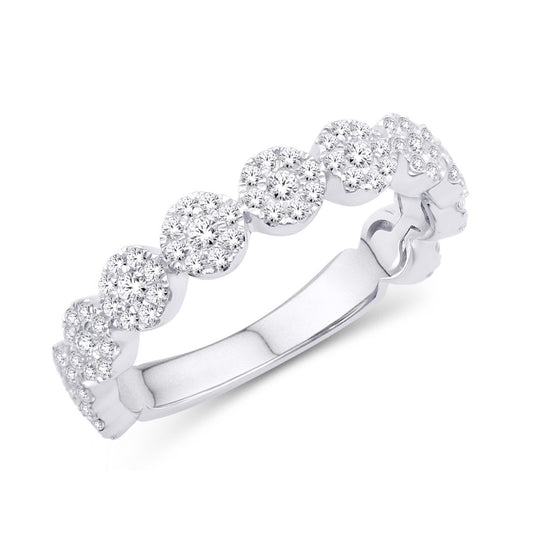 14 Karat White Gold 0.50 Carat Diamonds Fancy Ladies Band-0725866-WG