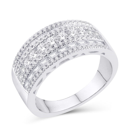 14 Karat White Gold 1.00 Carat Diamonds Classic Ladies Band-0725901-WG