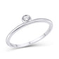 10 Karat White Gold 0.05 Carat Diamonds Single Stone Ladies Band-0725903-WG