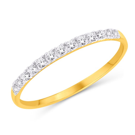 14 Karat Yellow Gold 0.15 Carat Diamonds Classic Ladies Band-0725930-YG