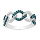 14 Karat White Gold 0.44 Carat Diamonds (0.17 Blu) Cuban Link Ladies Band-0732146-WG