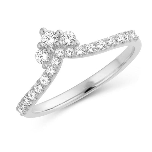 14 Karat White Gold 0.40 Carat Diamonds Fashion Ladies Band-0732855-WG