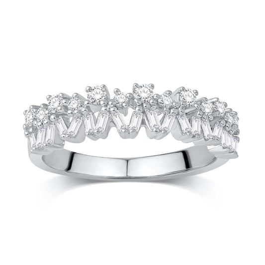 14 Karat White Gold 0.47 Carat Diamonds Fashion Ladies Band-0732891-WG