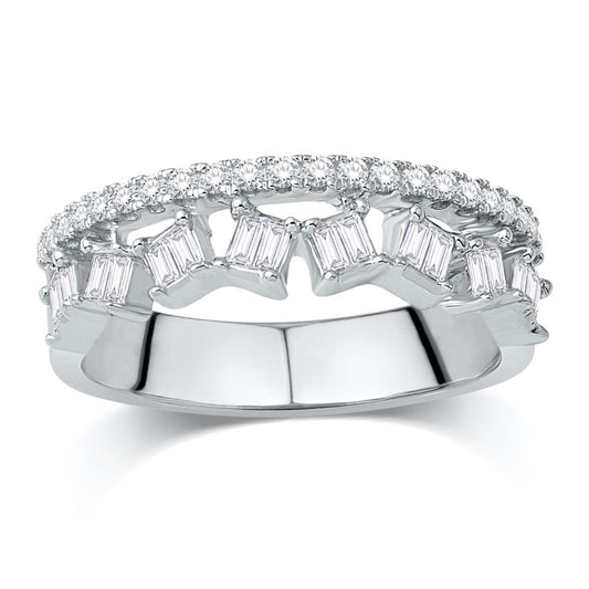 14 Karat White Gold 0.46 Carat Diamonds Fashion Ladies Band-0732892-WG