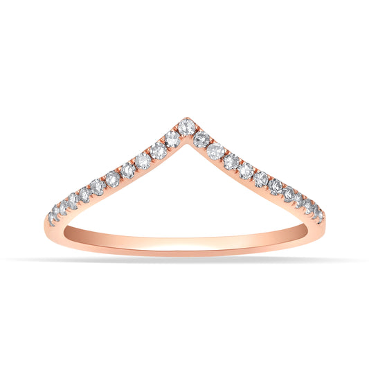 10 Karat Rose Gold 0.14 Carat Diamonds Fashion Ladies Band-0750006-RG