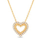 10 Karat Yellow Gold 0.20 Carat Diamonds Heart Pendant-0825935-YG