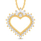 10 Karat All Yellow Gold 0.28 Carat Diamonds Heart Pendant-0826106-ALY