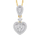 10 Karat Yellow Gold 0.21 Carat Diamonds Heart Pendant-0826116-YG