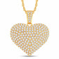 10 Karat All Yellow Gold 0.94 Carat Diamonds Heart Pendant-0826117-ALY