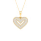 10 Karat Yellow Gold 0.25 Carat Diamonds Heart Pendant-0827935-YG