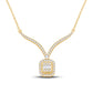 14 Karat Yellow Gold 0.50 Carat Diamonds Cushion Pendant-0832079-YG