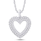 10 Karat All Rose Gold 0.50 Carat Diamonds Heart Pendant-0832161-ALR