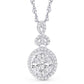 14 Karat All Rose Gold 0.75 Carat Diamonds Oval Pendant-0832915-ALR