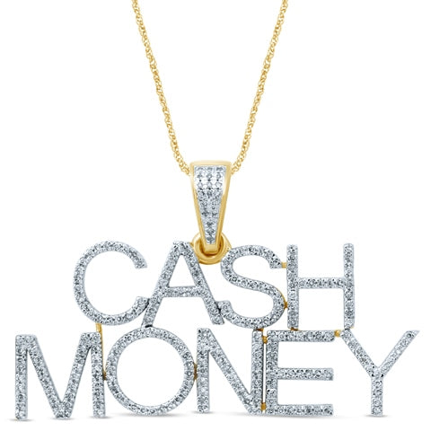 10K 0.48-0.55CT D- "CASH MONEY" CHARM
