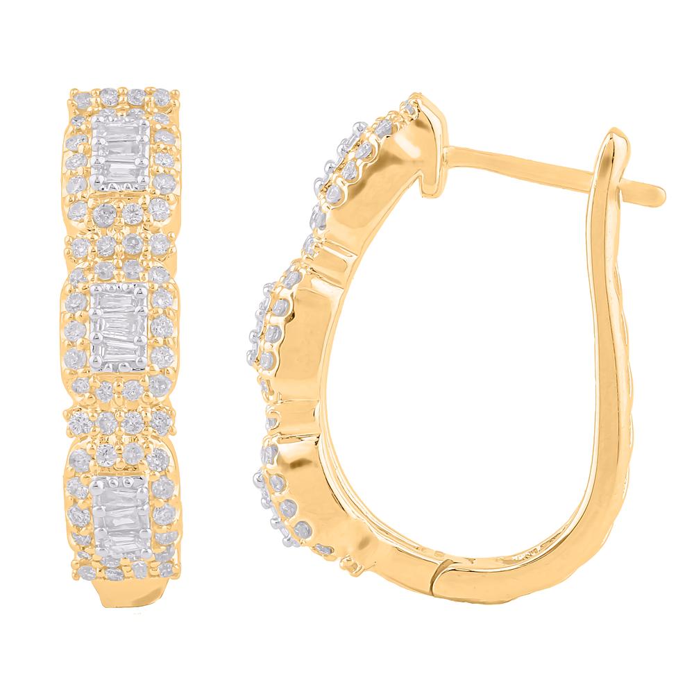 14 Karat White Gold 0.68 Carat Diamonds Classic Hoops-0929040-WG