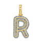 10K 0.52- 0.60CT D-BAGUETTE INITIAL " R "