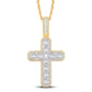 10 Karat All Yellow Gold 2.15 Carat Diamonds Latin Cross HipHop Pendant-1025774-ALY