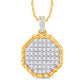 10 Karat Yellow Gold 1.10 Carat Diamonds Rope Style HipHop Pendant-1025922-YG
