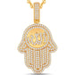 10 Karat All Yellow Gold 2.50 Carat Diamonds Hamsa HipHop Pendant-1025947-ALY