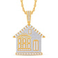 10 Karat Two-Tone (Yellow and White) Gold 2.35 Carat Diamonds House HipHop Pendant-1026294-YW