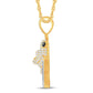 10 Karat Two-Tone (Yellow and White) Gold 1.22 Carat Diamonds Fashion HipHop Pendant-1026323-YW