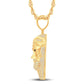 10 Karat All Yellow Gold 0.99 Carat Diamonds Jesus Face HipHop Pendant-1026325-ALY