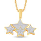 10 Karat Yellow Gold 0.36 Carat Diamonds Stars HipHop Pendant-1026334-YG