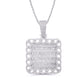 10 Karat White Gold 1.25 Carat Diamonds Bale Square Frame HipHop Pendant-1029638-WG