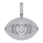 14 Karat White Gold 3.12 Carat Diamonds Evil Eye HipHop Pendant Charm-1030019-WG
