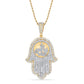 10 Karat Yellow Gold Hamsa 1.10 Carat Diamonds HipHop Pendant-1050017-YG