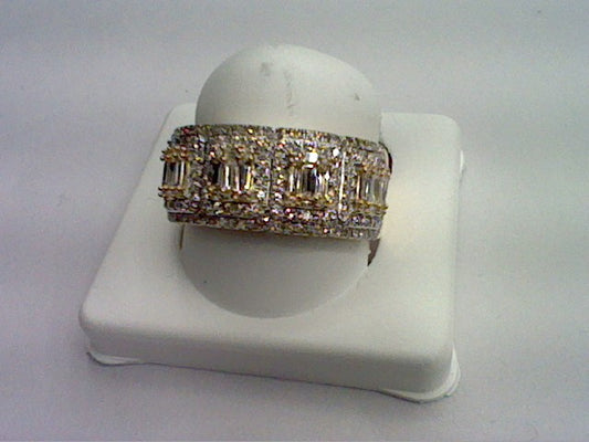 10KT 1.01-1.09CT D-MENS BAND BAGUETTE