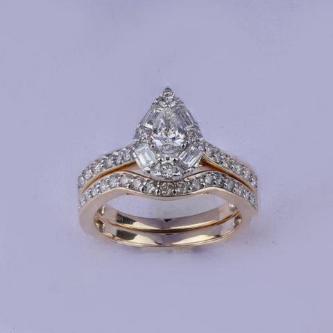14KT 1.00CT D-LADIES RING (ONE BAND) BAGUETTE