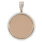 10KT 0.20CT D-CHARM "MEMORY PENDANT WITH PLATE"