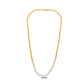 10 Karat Yellow Gold 2.80 Carat Diamonds Flower Necklace-1425229-YG