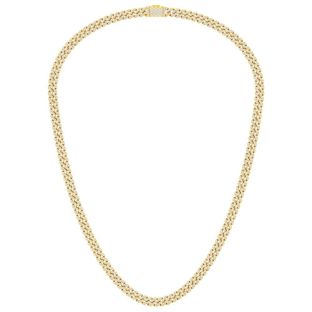 10KT-12.02CTW NECKLACE (6mm 22in)
