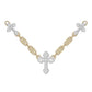 10 Karat Two-Tone (Yellow and White) Gold 15.05 Carat Diamonds Latin Cross Necklace-1430025-YW