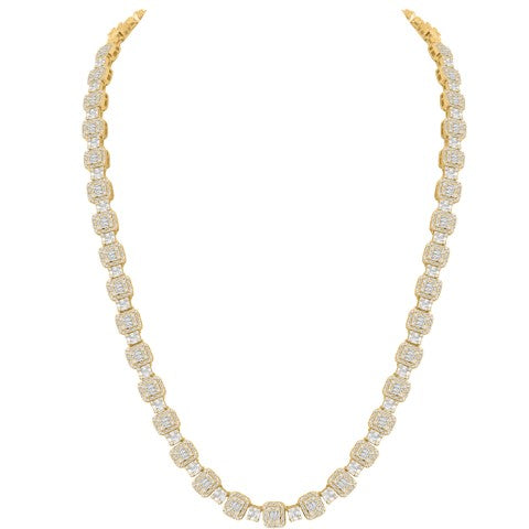 10 Karat All Yellow Gold 16.09 Carat Diamonds Baguette Chain-1432067-ALY