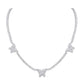 10 Karat White Gold 3.01 Carat Diamonds Butterfly Miracle Plate Necklace (17 INCH)-1432095-WG