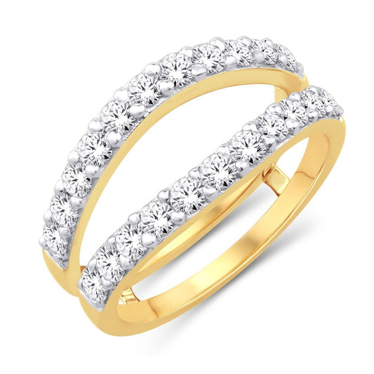 14 Karat Yellow Gold 1.00 Carat Diamonds Solitaire Enhancer Ring-2025020-YG