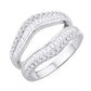 14 Karat White Gold 0.90 Carat Diamonds Classic Wedding Enhancer-2025022-WG