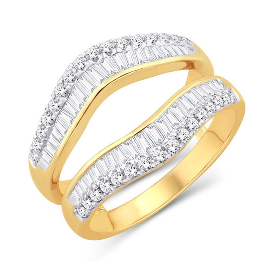 14 Karat Yellow Gold 1.00 Carat Diamonds Classic Wedding Enhancer-2025022-YG