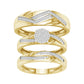 10K  0.33CT  Diamond Trio Set