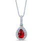 14K  0.05CT Diamond Ruby Pendant