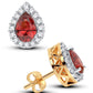 14K 0.18CT  Diamond  RUBY Earring