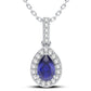 14K 0.10CT Diamond Sapphire Pendant